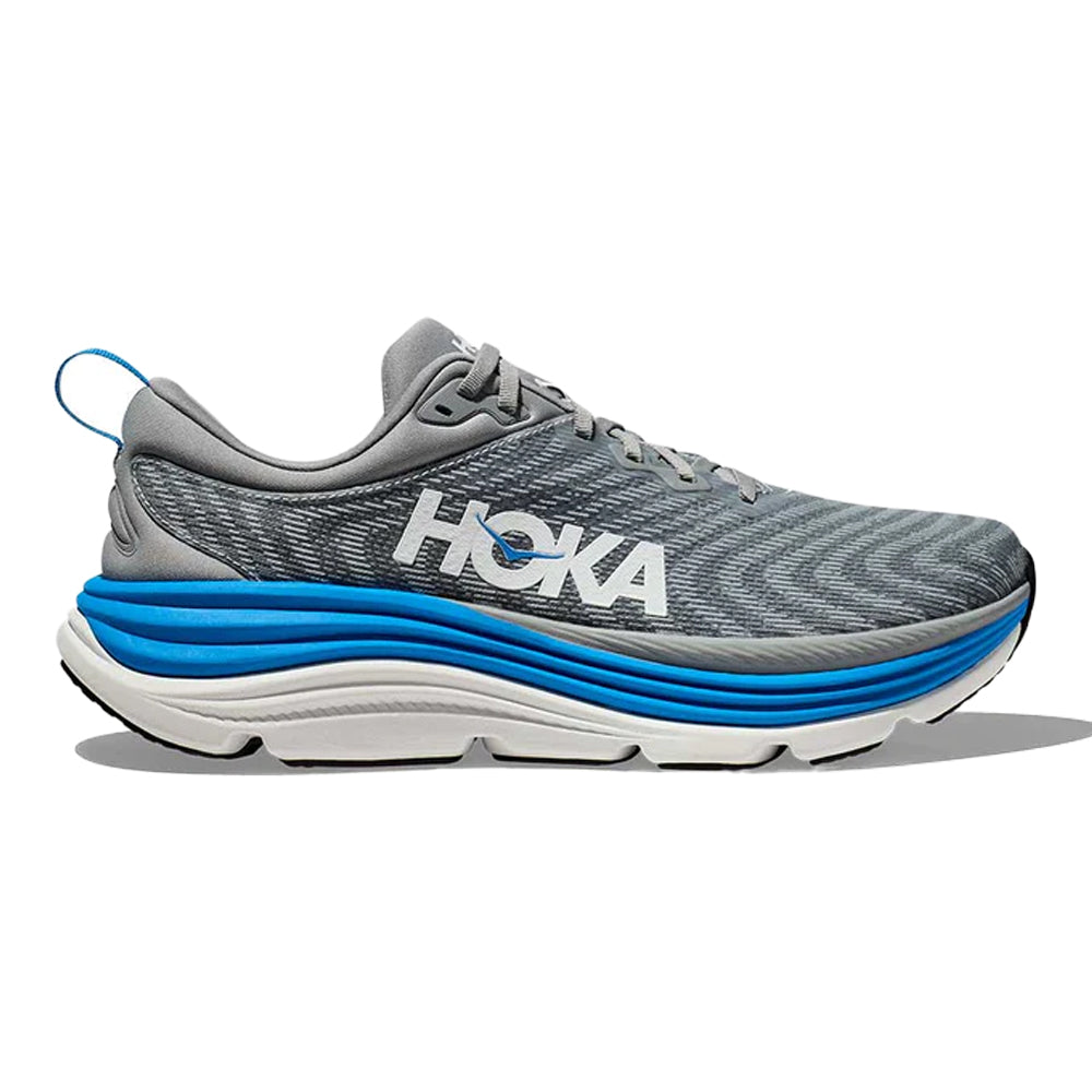 Men's Hoka One One Gaviota 5, Limestone/Diva Blue, 11.5 2E Wide