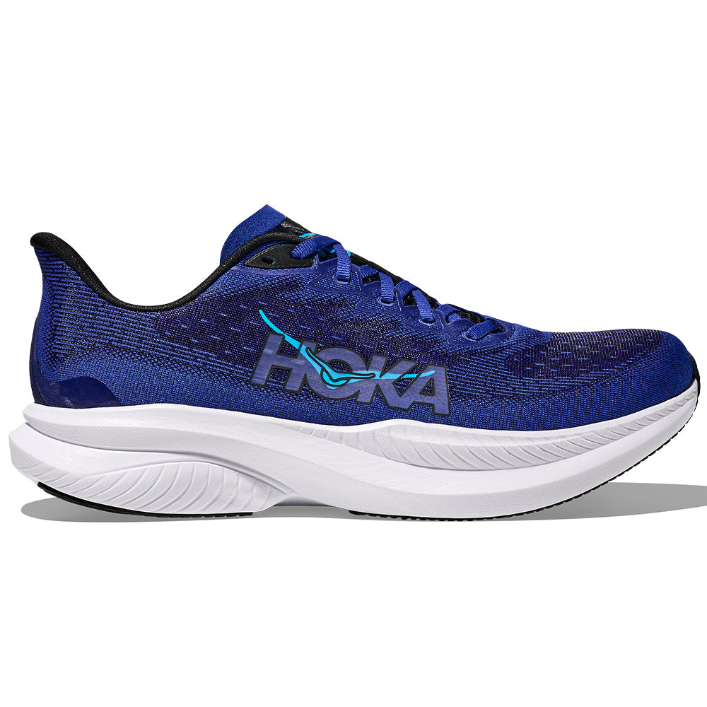 Men's Hoka Mach 6, Black/Night Sky, 10 2E Wide