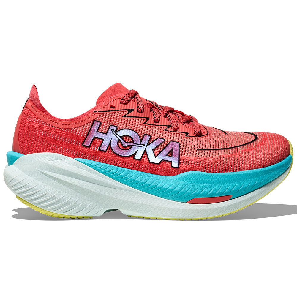 Men's Hoka Mach X 2, Grapefruit/Electric Coral, 11 D Medium