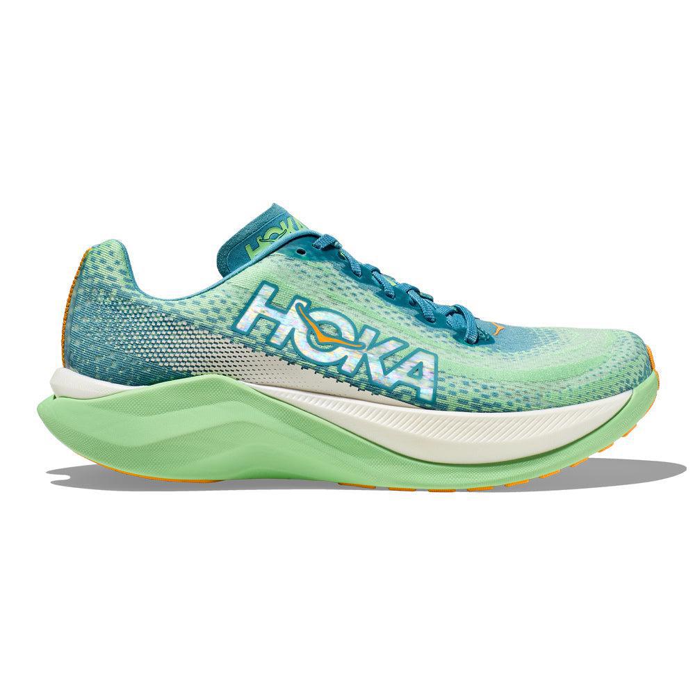 Men's Hoka Mach X, Ocean Mist/Lime Glow, 12.5 D Medium