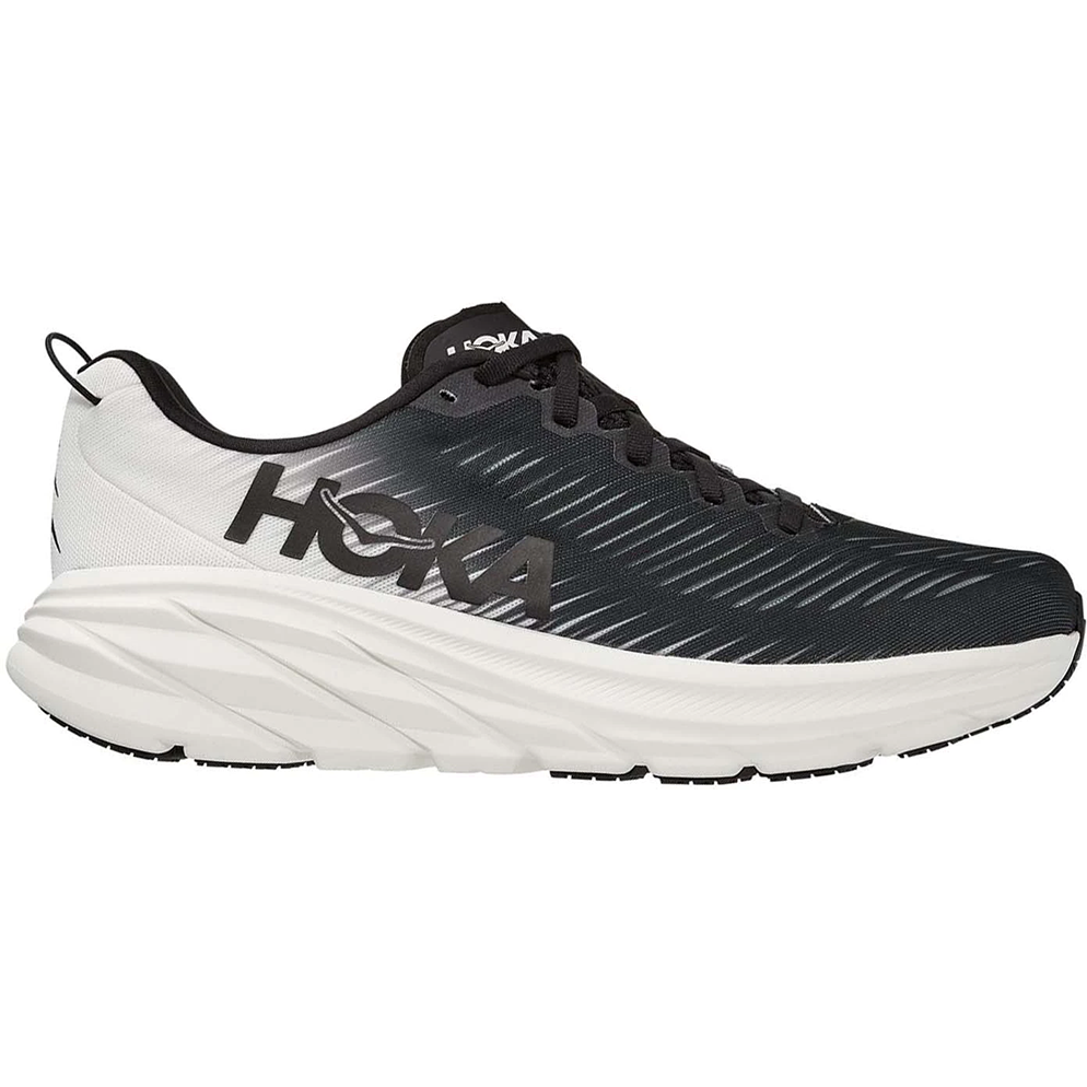Men's Hoka Rincon 3, Black/White, 12.5 D Medium