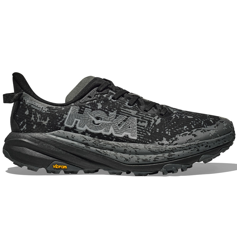 Men's Hoka Speedgoat 6 GTX, Black/Outer Orbit, 10 2E Wide