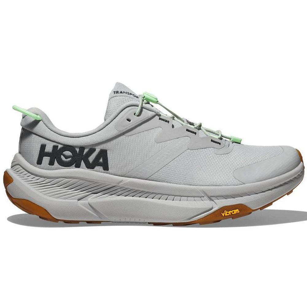 Men's Hoka Transport, Harbor Mist/Lime Glow, 8 D Medium