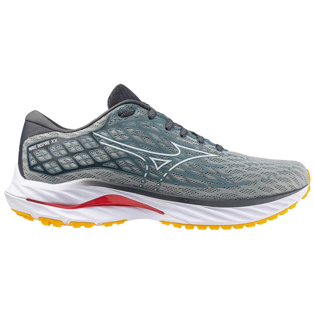 Men's Mizuno Wave Inspire 20, Abyss-White, 10.5 D Medium