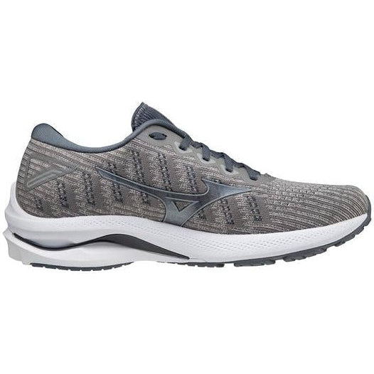 Men's Mizuno Wave Rider 25 Waveknit, Drizzle/Antarctica, 12 D Medium
