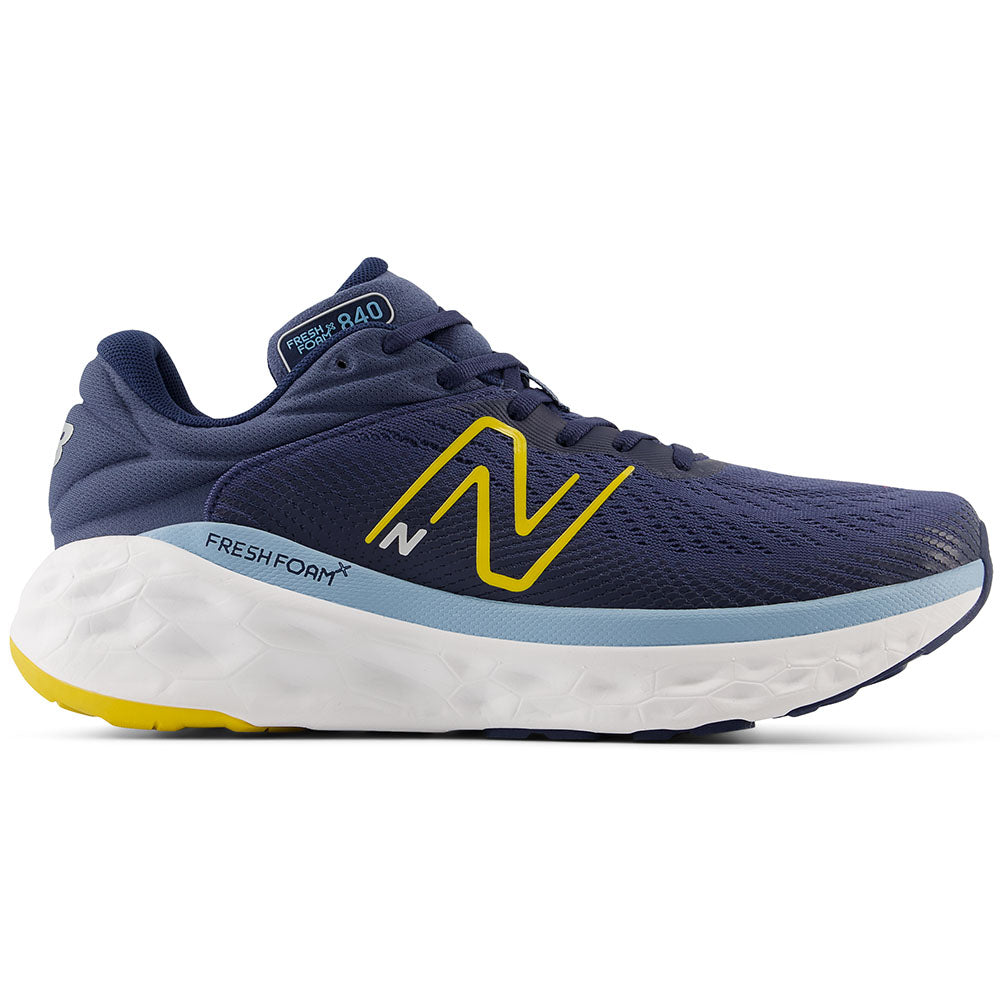 Men's New Balance Fresh Foam X 840v1, Vintage Indigo/Ginger Lemon/Chrome Blue, 11.5 D Medium