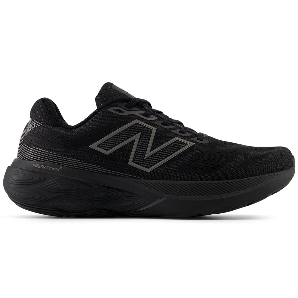Men's New Balance Fresh Foam X 880v15, Black/Black/Black Metallic, 9 2E Wide