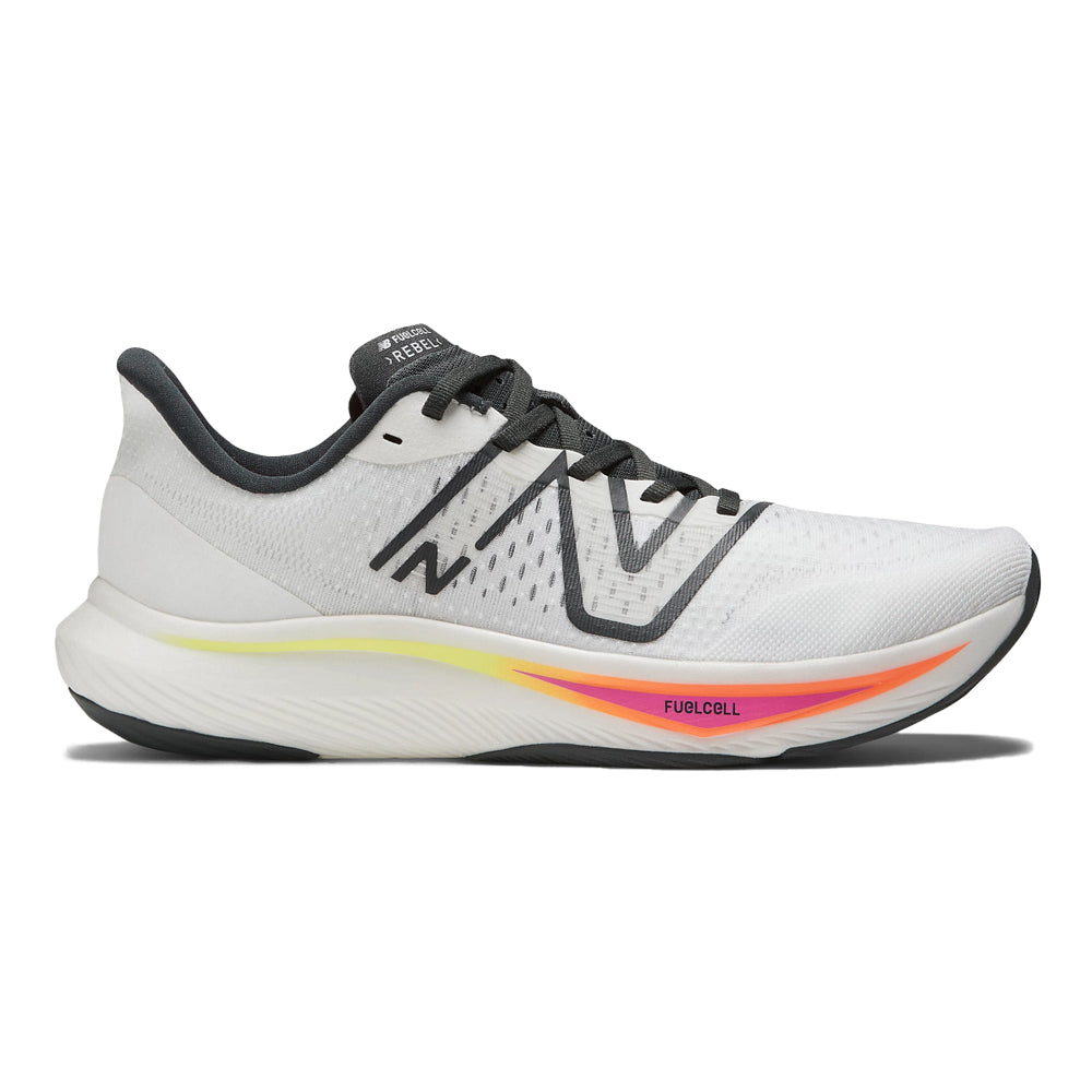 Men's New Balance FuelCell Rebel v3, White/Blacktop, 10 D Medium