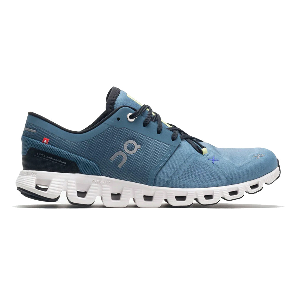 Men's On Cloud X 3, Pewter/White, 10 D Medium