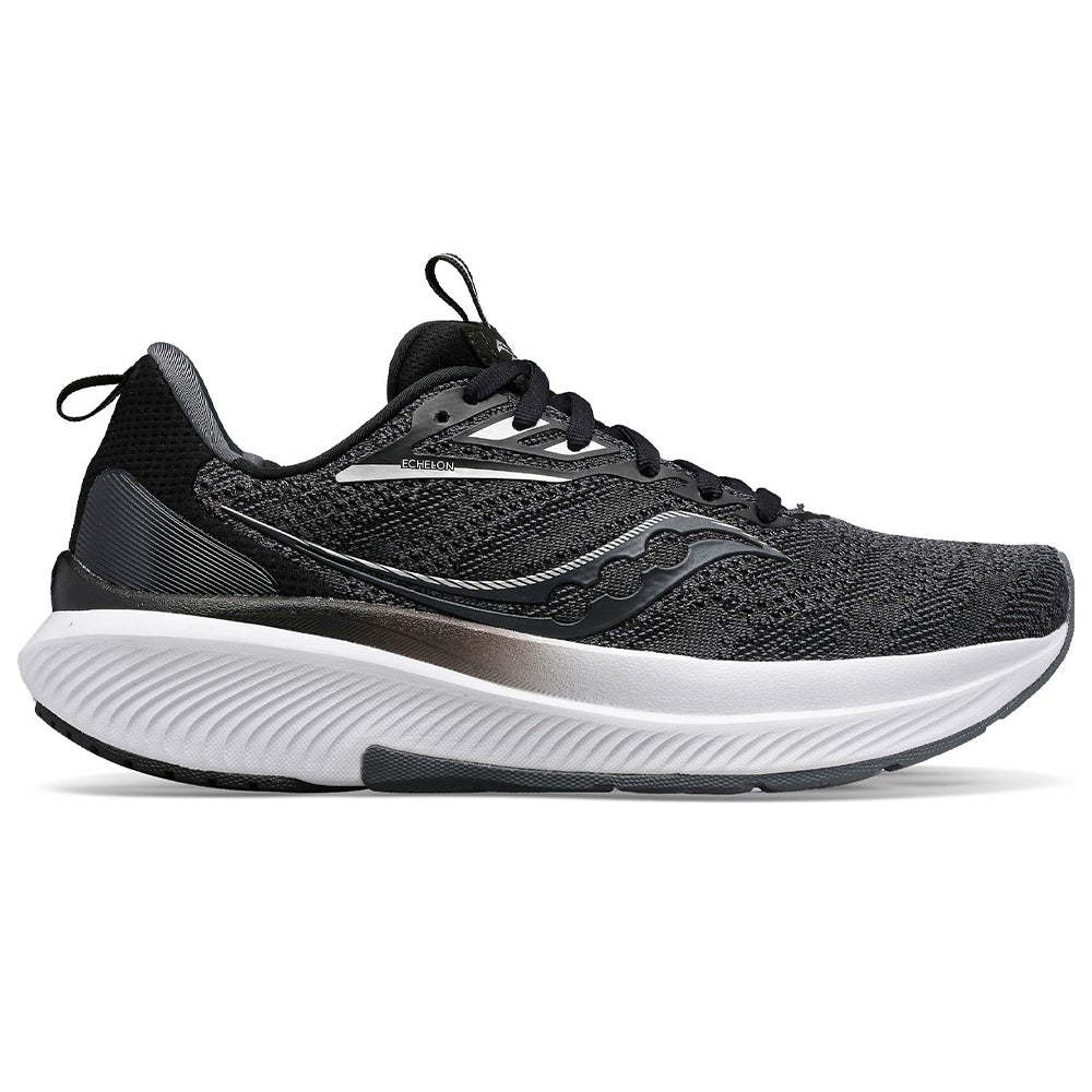 Men's Saucony Echelon 9, Black/White, 8.5 4E Extra Wide