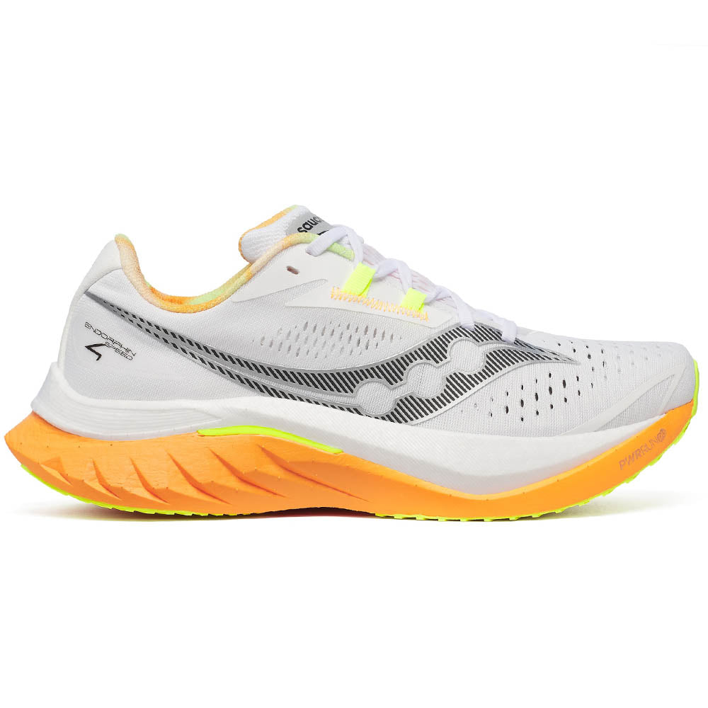 Men's Saucony Endorphin Speed 4, White/Peel, 8.5 D Medium