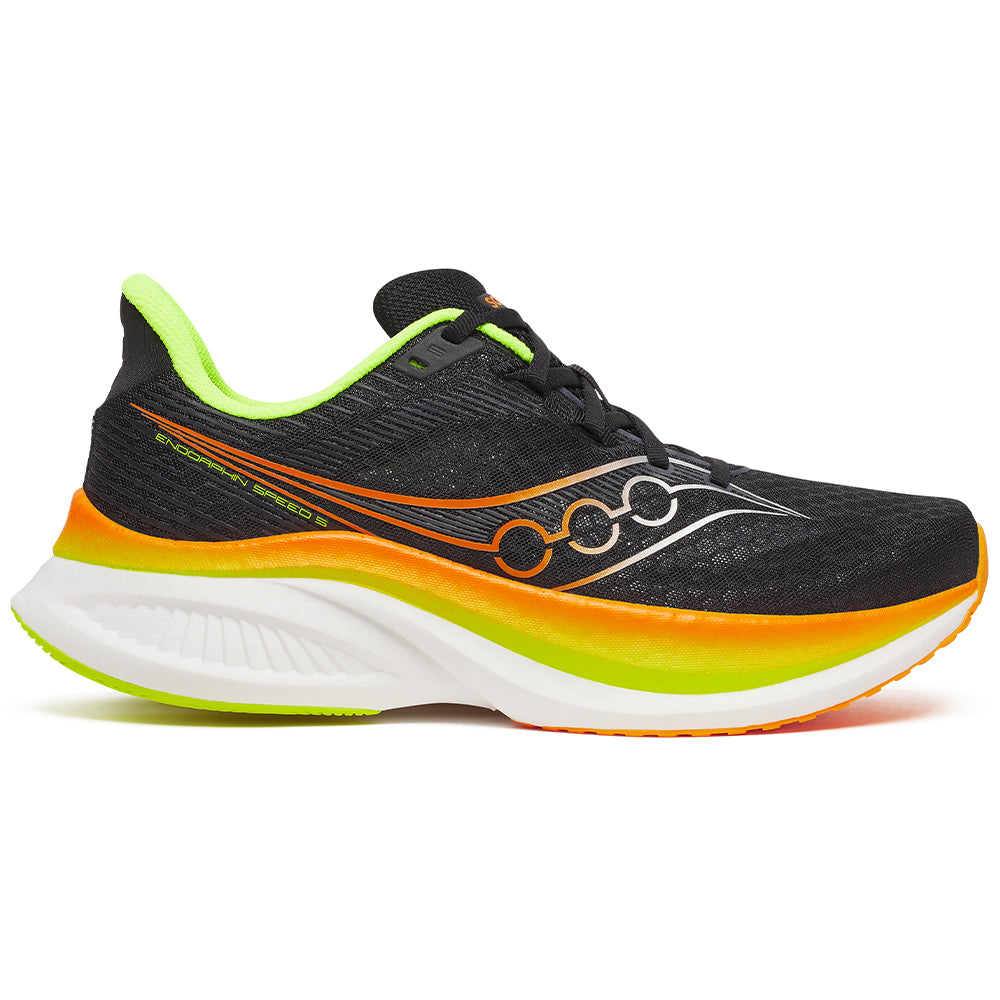 Men's Saucony Endorphin Speed 5, Black/Vo2, 11 D Medium