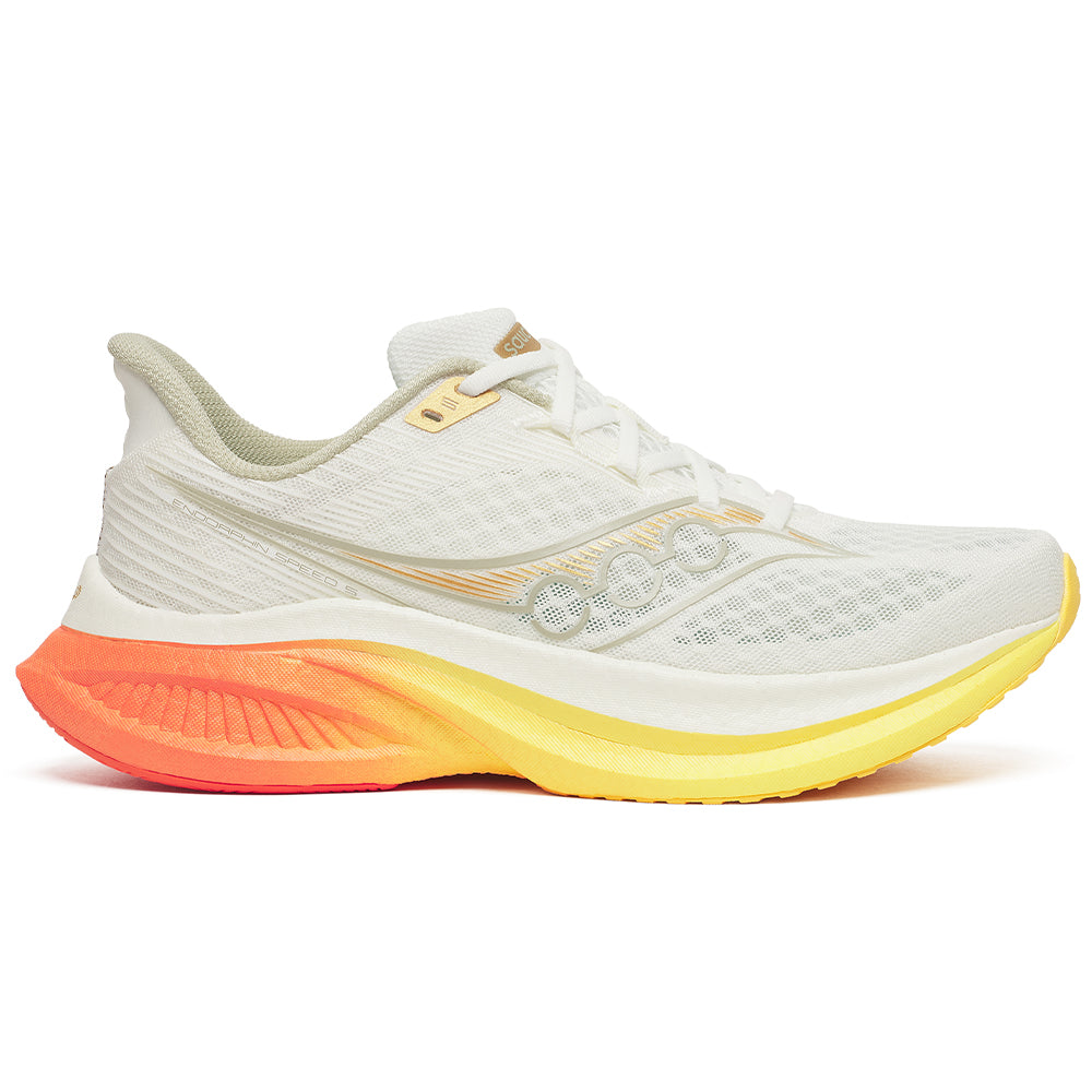 Men's Saucony Endorphin Speed 5, Ivory/Fire, 10.5 D Medium