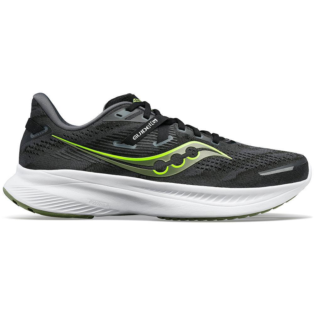 Men's Saucony Guide 16, Black/Glade, 12.5 D Medium