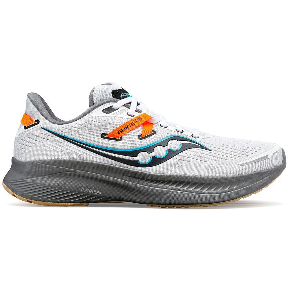 Men's Saucony Guide 16, White/Gravel, 11 D Medium