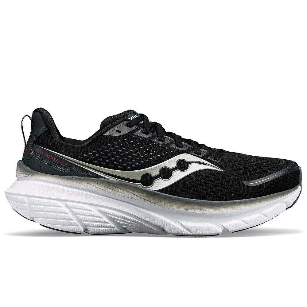 Men's Saucony Guide 17, Black/Shadow, 11 D Medium