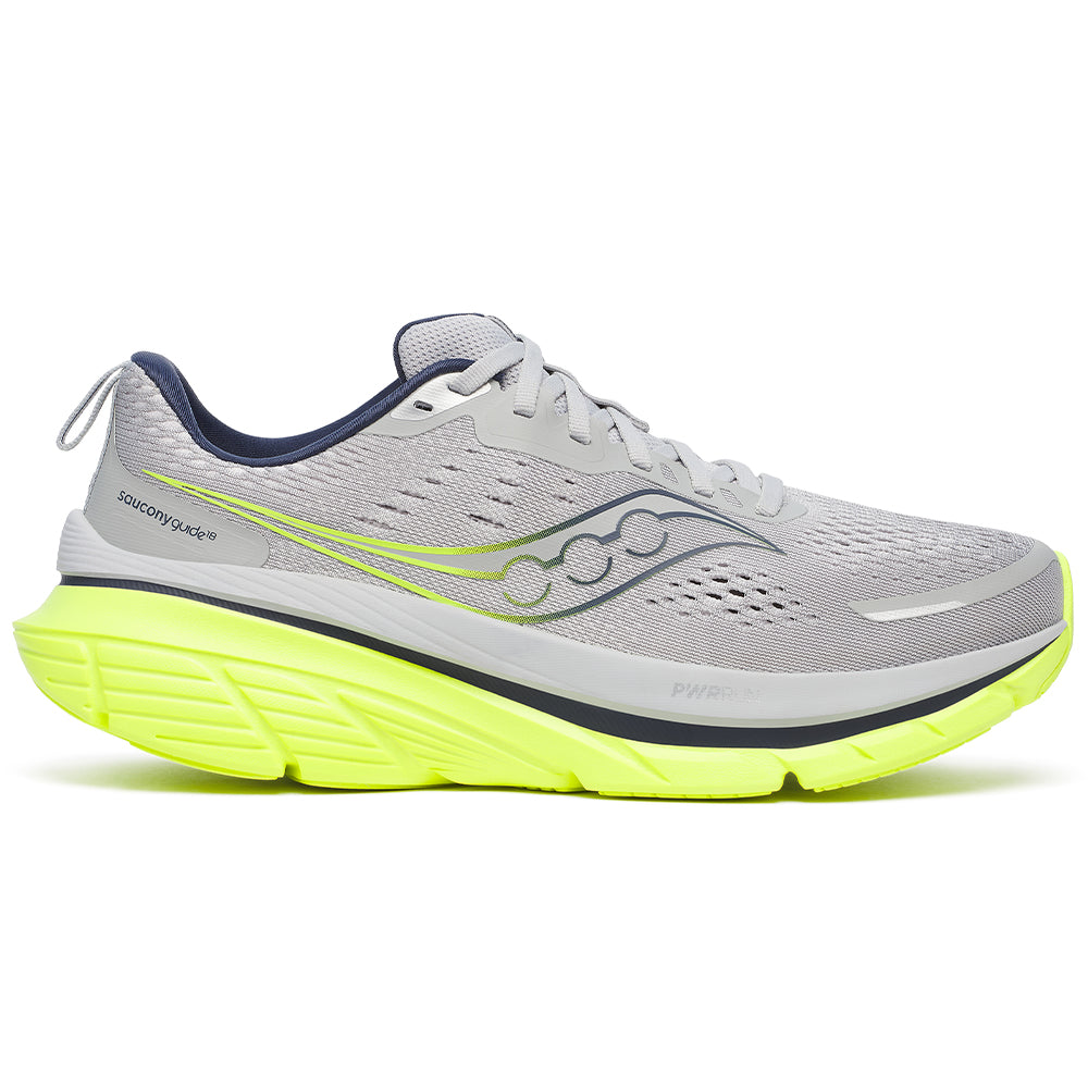 Men's Saucony Guide 18, Cloud/Citron, 12.5 D Medium