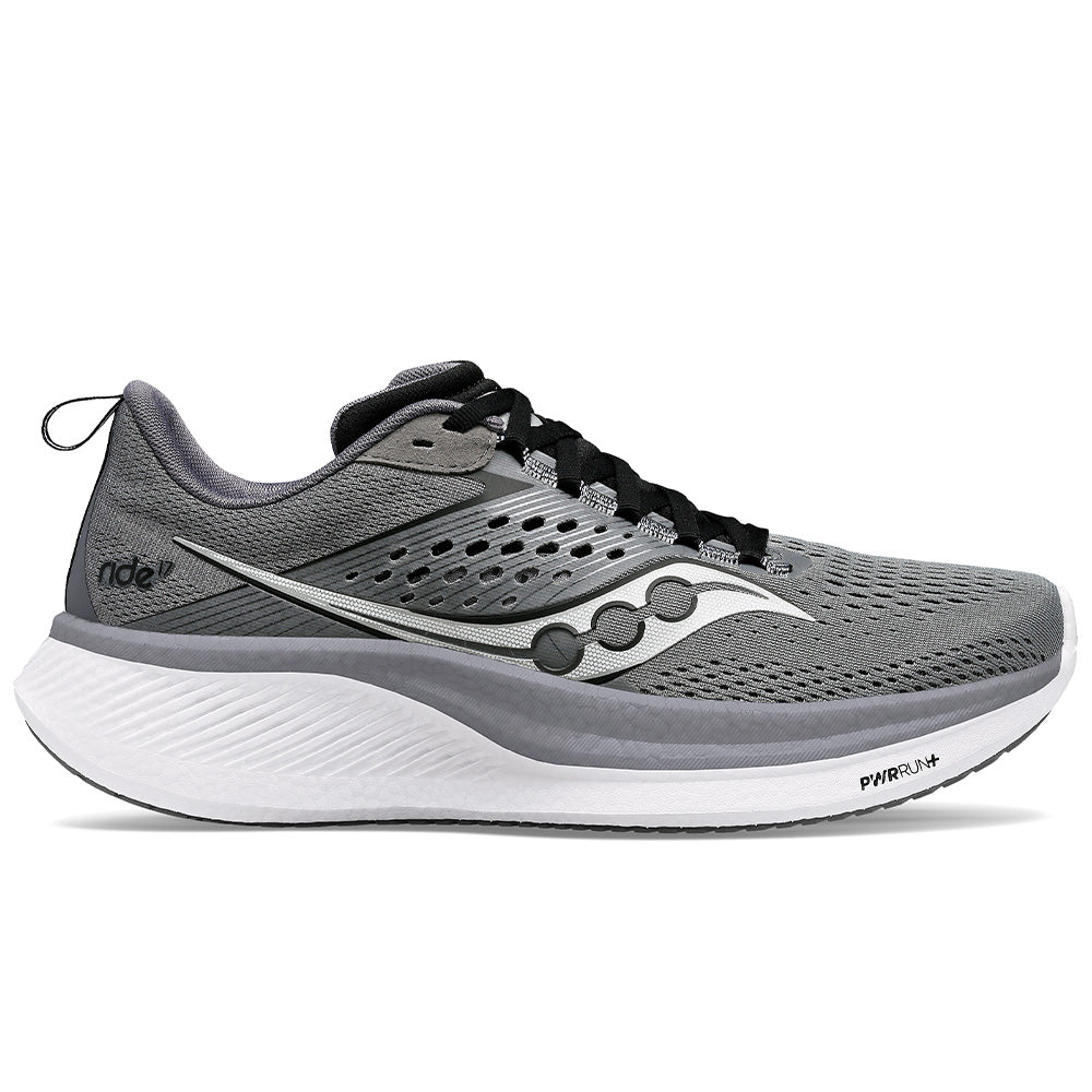 Men's Saucony Ride 17, Cinder/Black, 12 D Medium