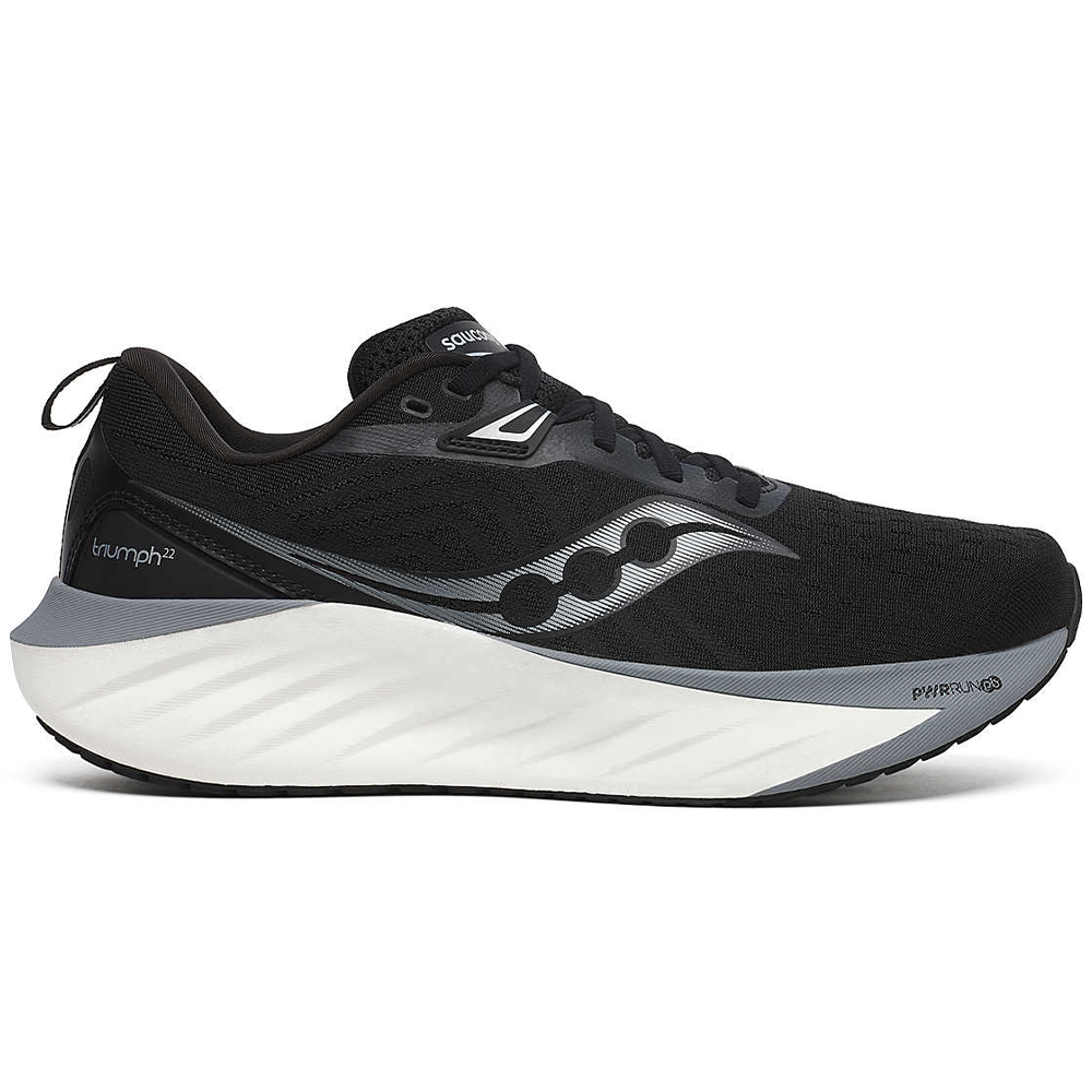 Men's Saucony Triumph 22, Black/White, 9 D Medium