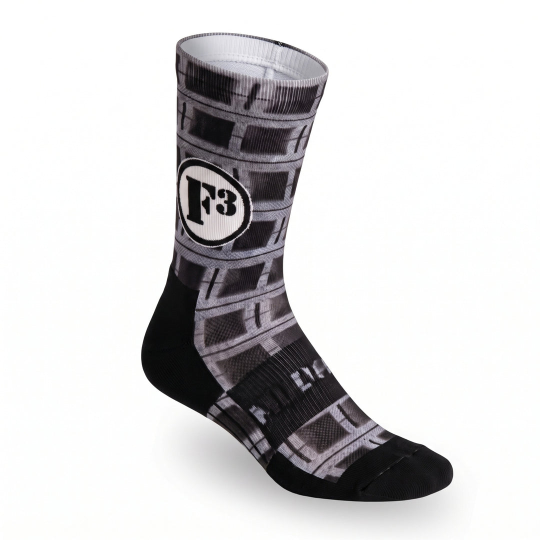 MudGear F3 Custom 360 - Crew Height Socks - Cinderblock (1-pair pack)