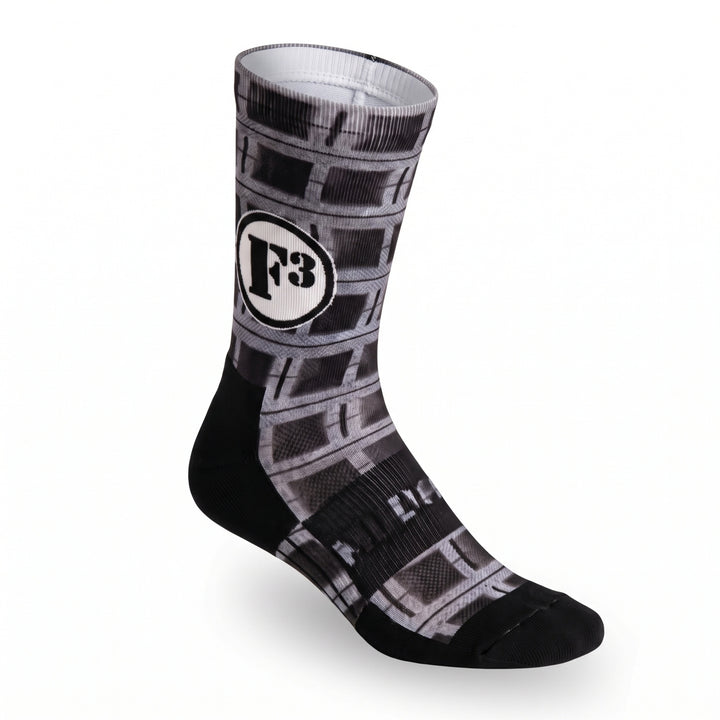 MudGear F3 Custom 360 - Crew Height Socks - Cinderblock (1-pair pack)