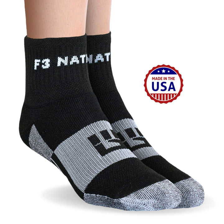 MudGear F3 Nation Quarter (¼) Crew Socks (1-pair pack) - Old Style