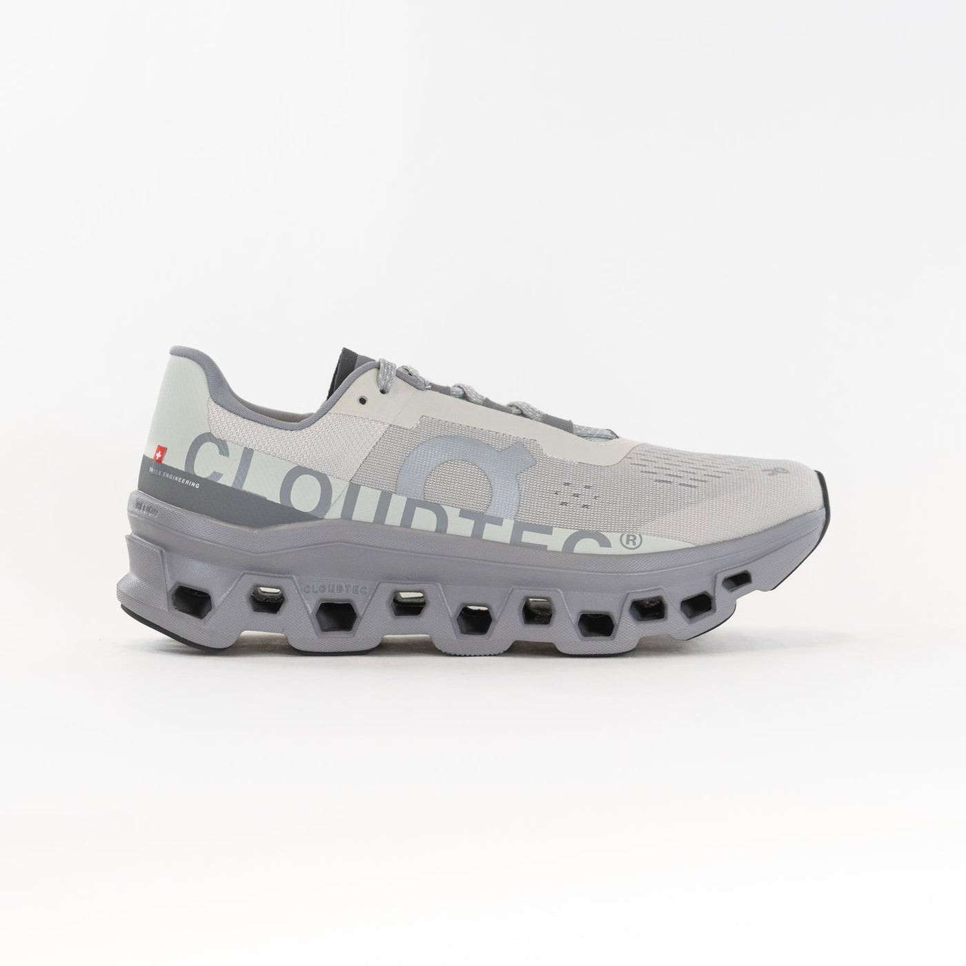 Men's On Cloudmonster, Ice/Alloy, 8 D Medium