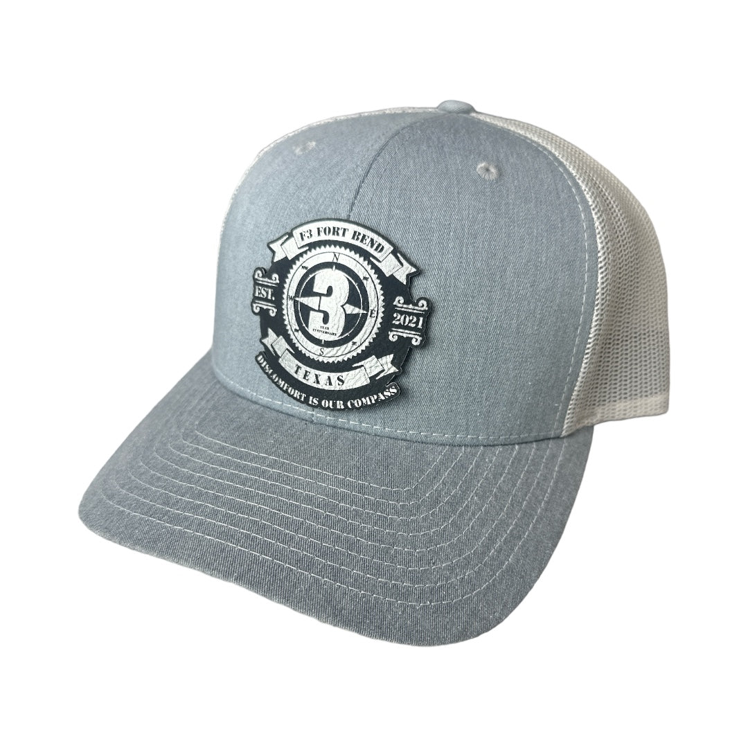 F3 Fort Bend TX 3 Year Anniversary Leatherette Patch Hat Pre-Order December 2023