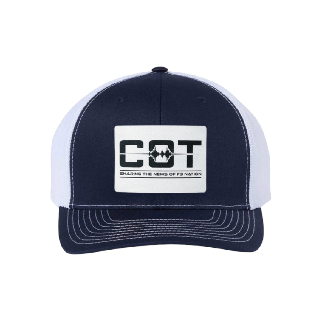F3 COT Podcast Leatherette Patch Hat Pre-Order January 2024