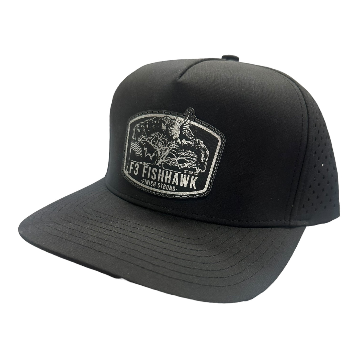 F3 Fishhawk Finish Strong Leatherette Patch Hat Pre-Order June 2024