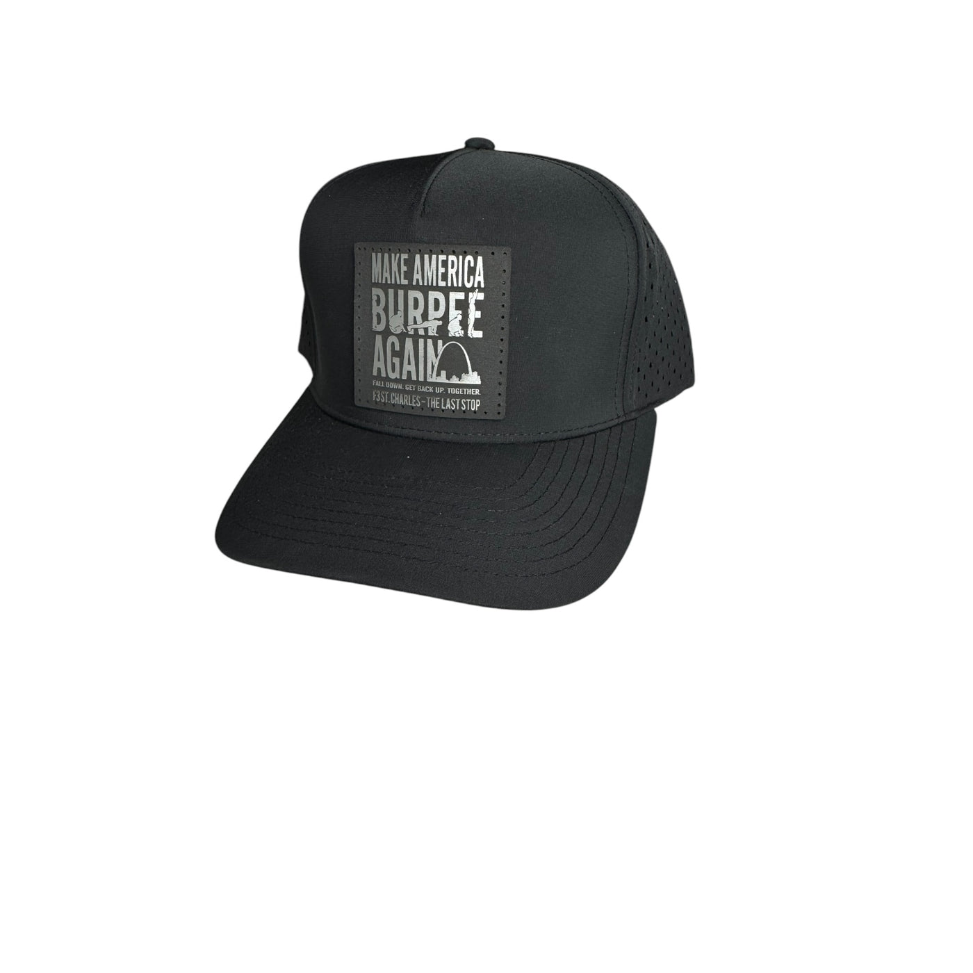 F3 St. Charles Make America Burpee Again Leatherette Patch Hat Pre-Order January 2025