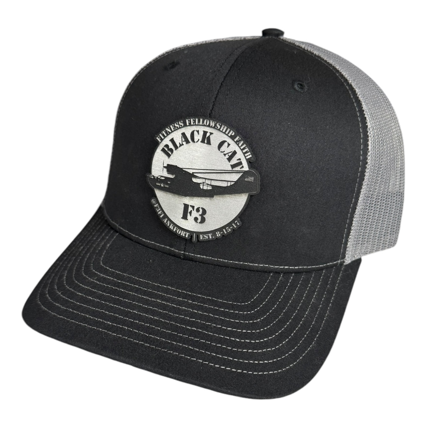 F3 Black Cat Leatherette Patch Hat Pre-Order November 2024