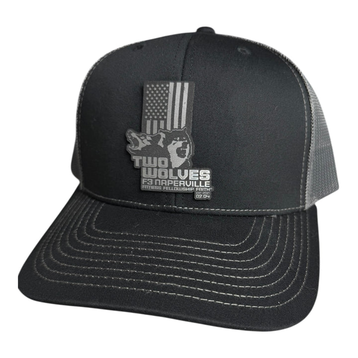 F3 Naperville Two Wolves Leatherette Patch Hat Pre-Order May 2025
