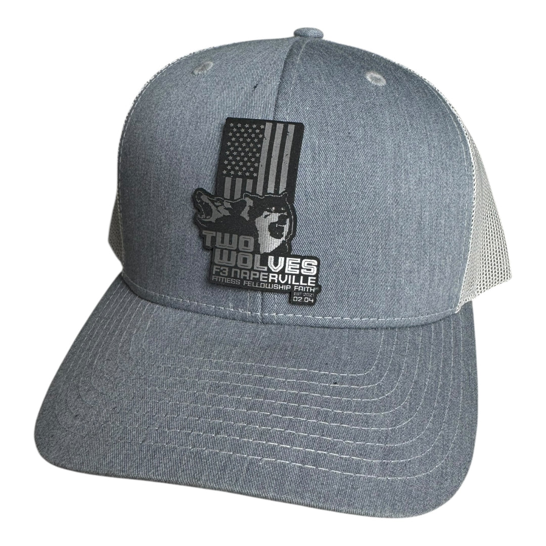 F3 Naperville Two Wolves Leatherette Patch Hat Pre-Order May 2025