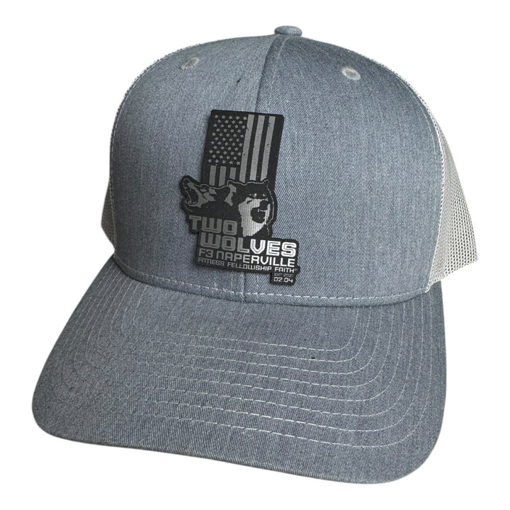 F3 Naperville Two Wolves Leatherette Patch Hat Pre-Order May 2025