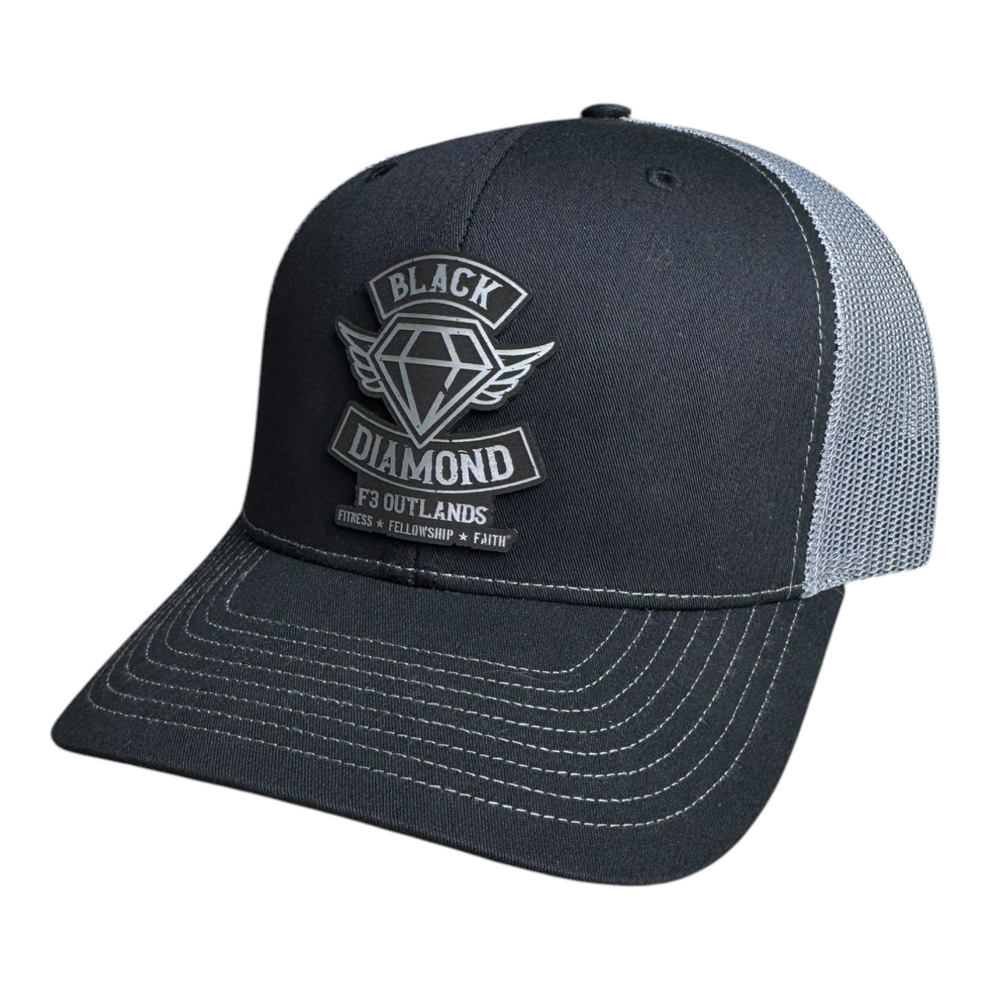 F3 Outlands Black Diamond Leatherette Patch Hat Pre-Order December 2024