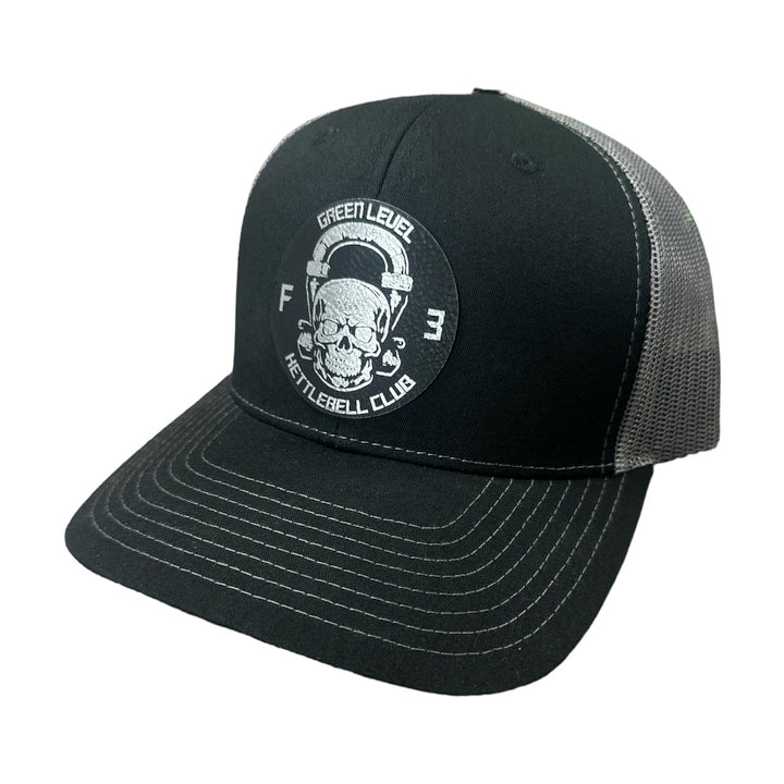 F3 Green Level Kettlebell Leatherette Patch Hat Pre-Order March 2024