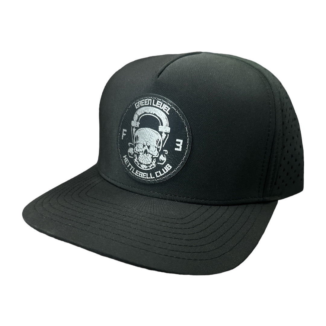 F3 Green Level Kettlebell Leatherette Patch Hat Pre-Order March 2024