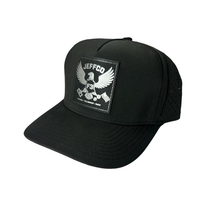 F3 Jeffco Leatherette Patch Hat Pre-Order June 2024
