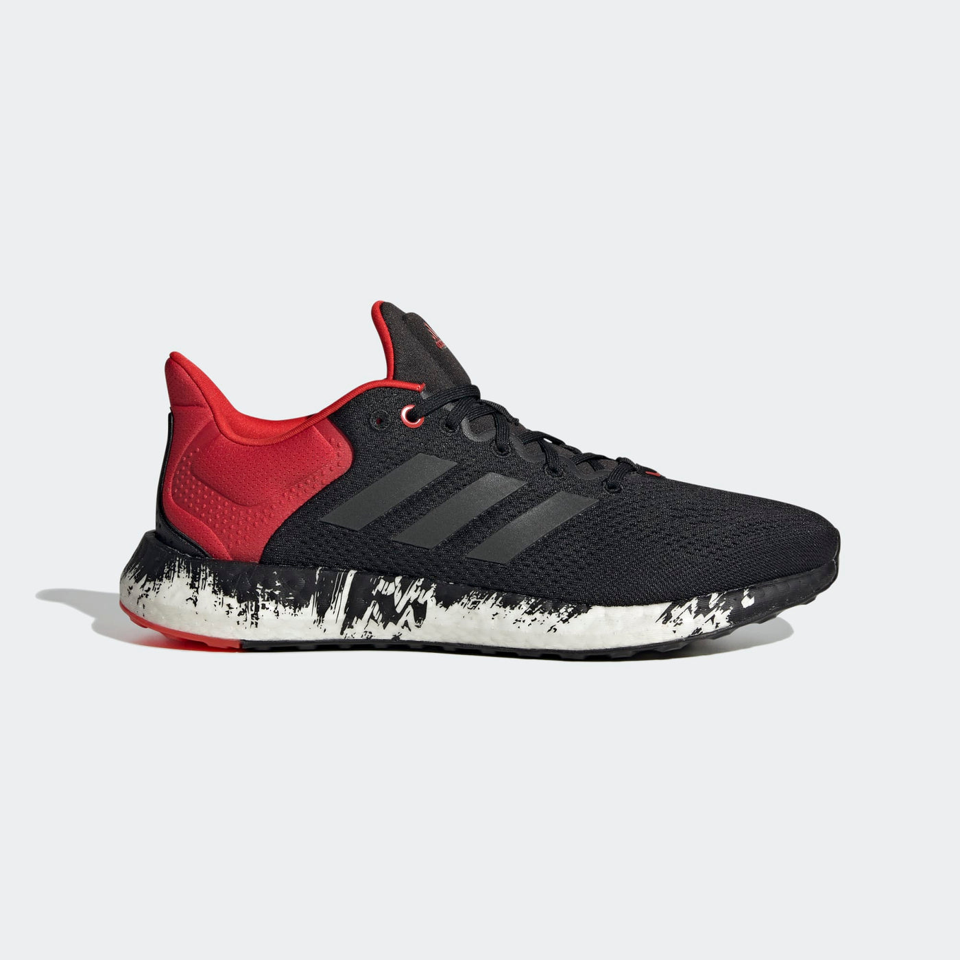 Men's Adidas Pureboost 21, Black/Grey/Vivid Red, 12.5 D Medium