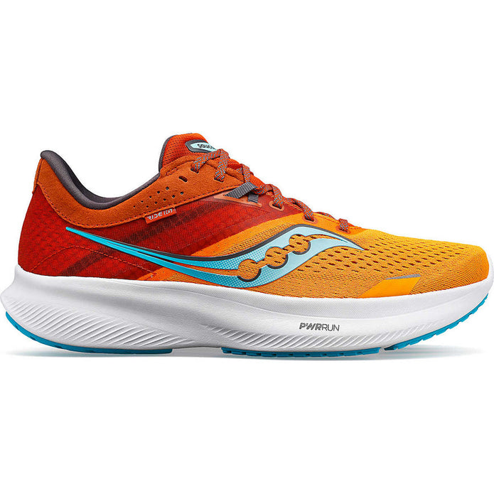 Men's Saucony Ride 16, Marigold/Lava, 8 D Medium