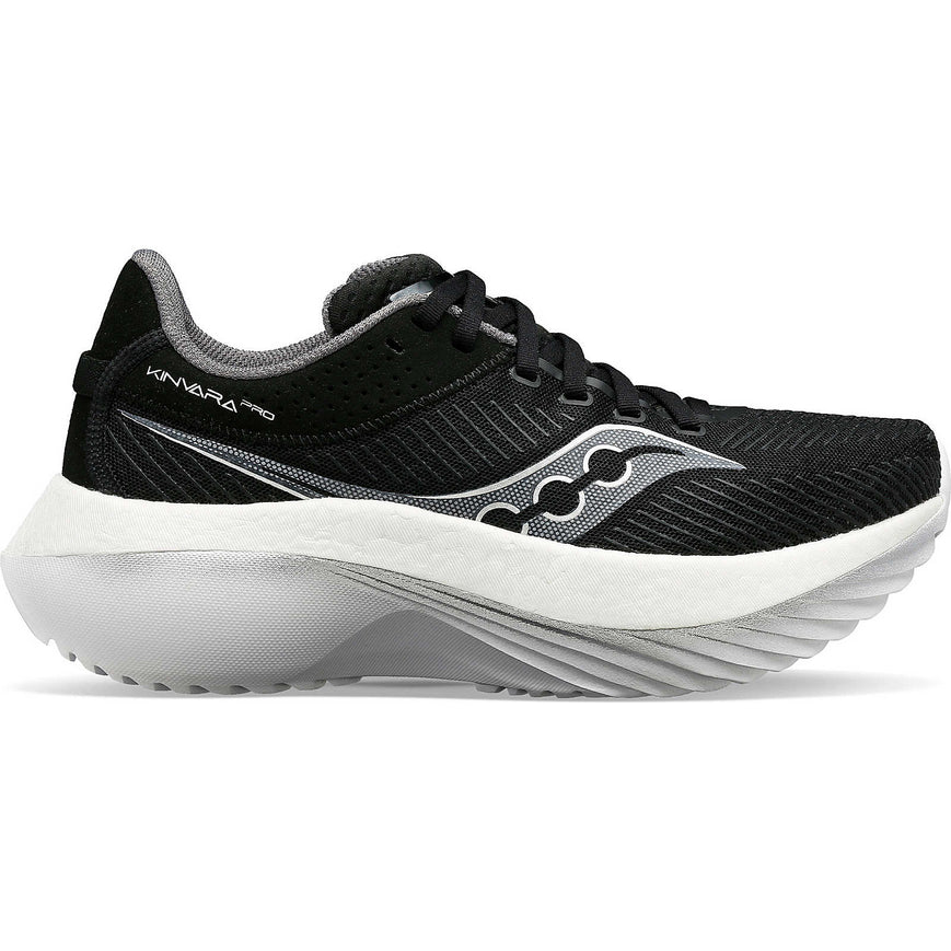 Men's Saucony Kinvara Pro, Black/White, 11.5 2E Wide