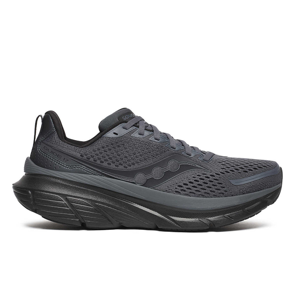 Men's Saucony Guide 17, Carbon/Black, 12 D Medium