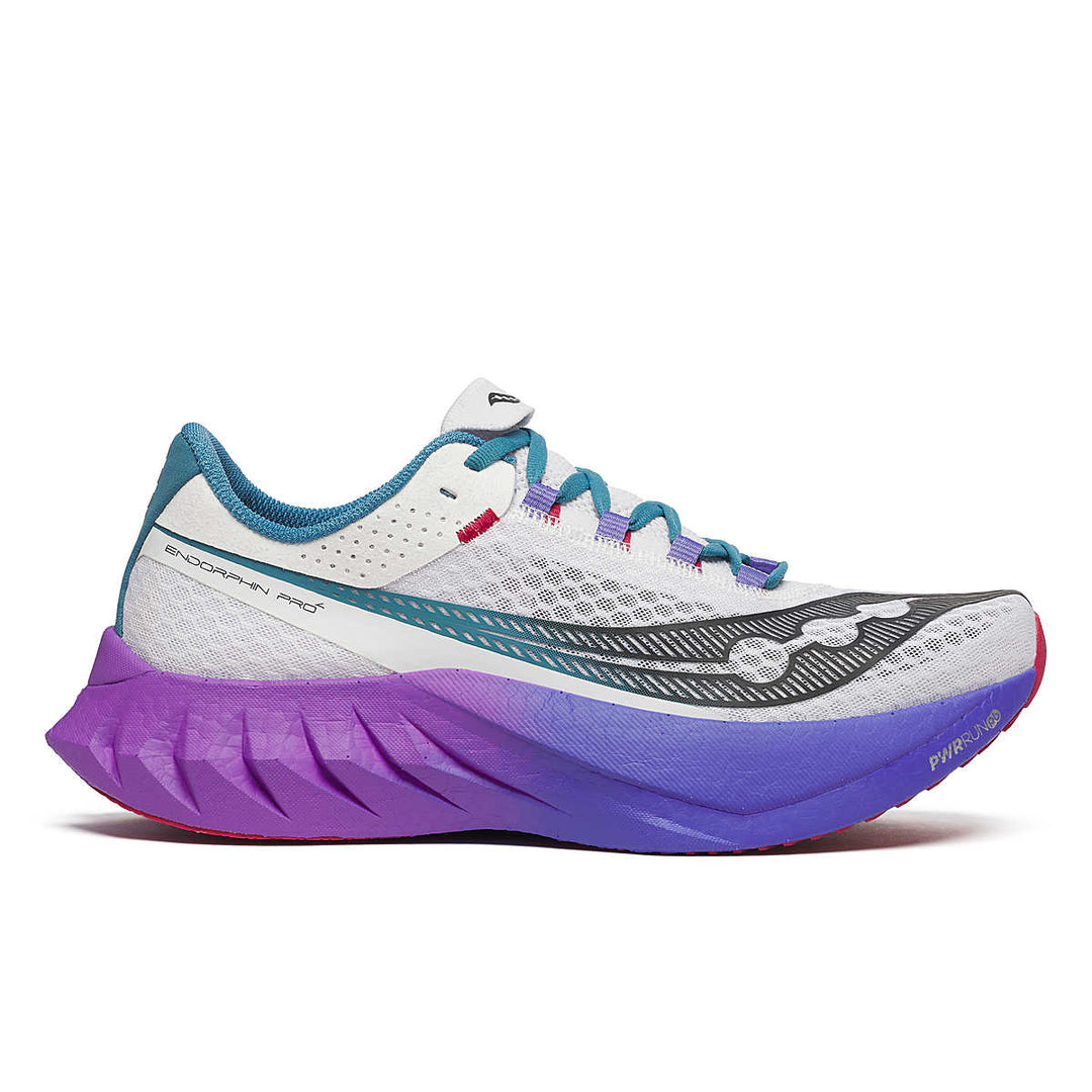 Men's Saucony Endorphin Pro 4, White/Shadow, 8 D Medium