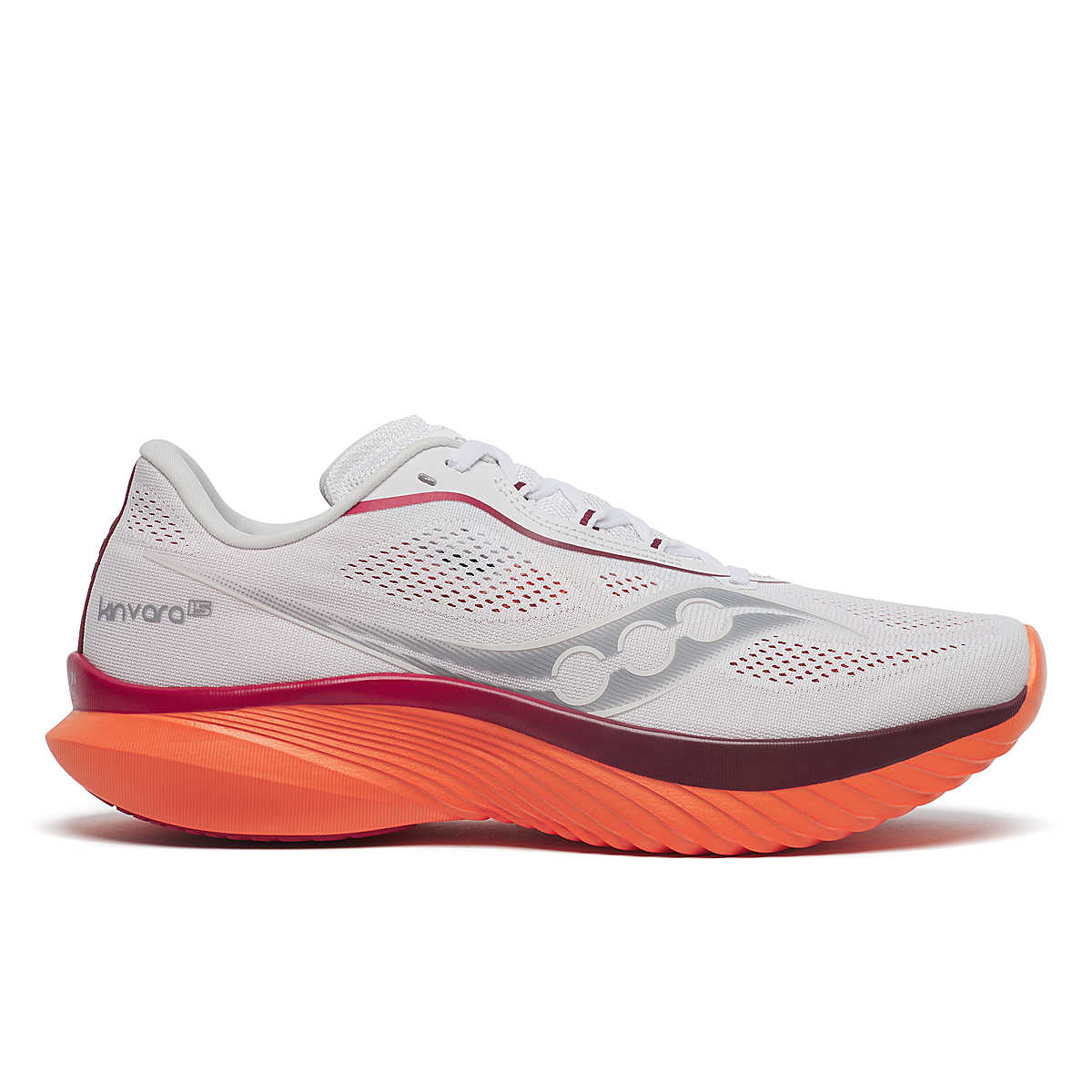 Men's Saucony Kinvara 15, White/Pepper, 9.5 D Medium