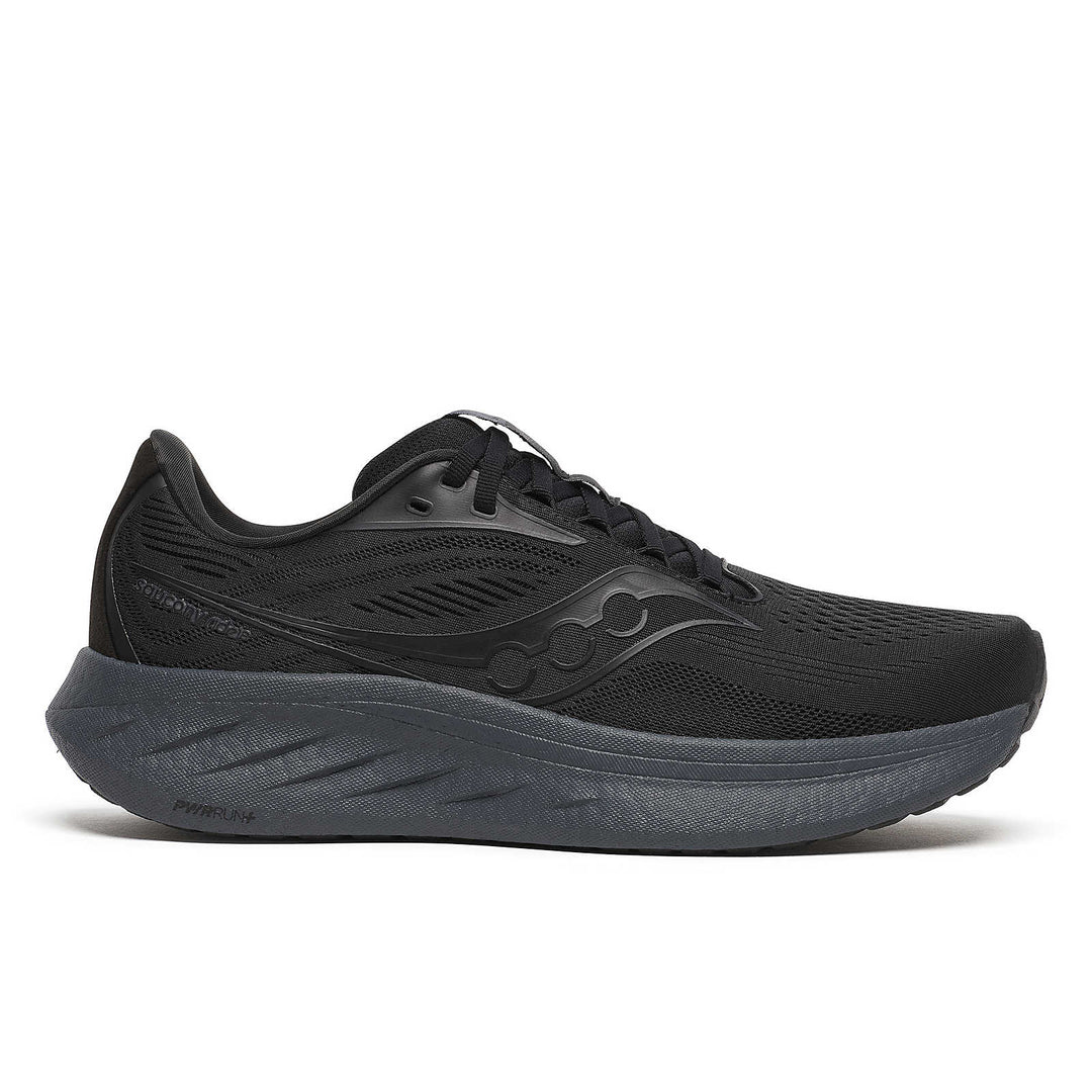 Men's Saucony Ride 18, Black/Shadow, 11.5 D Medium