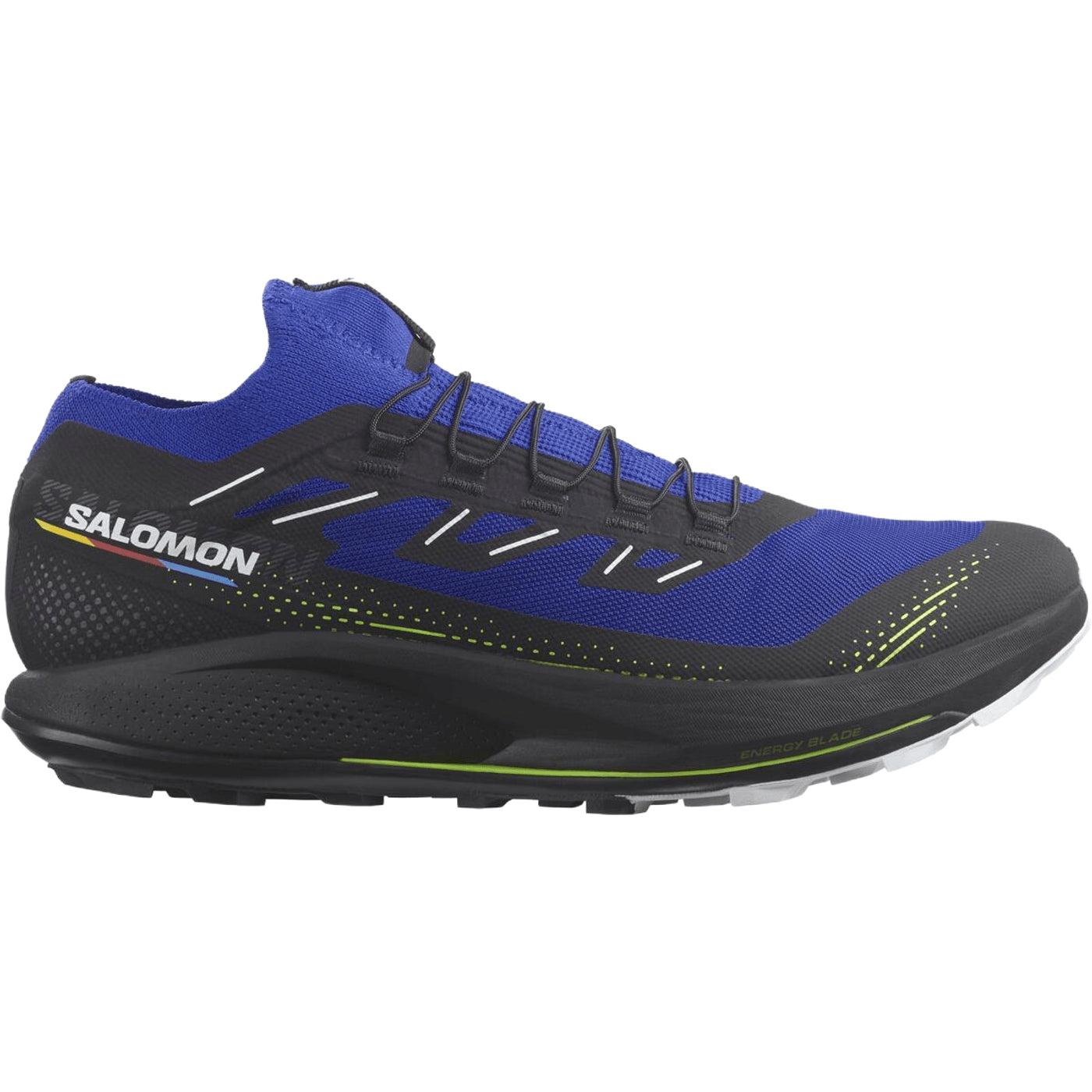 Men's Salomon Pulsar Trail Pro 2, Surf The Web/Black/Safety Yellow, 8.5 D Medium