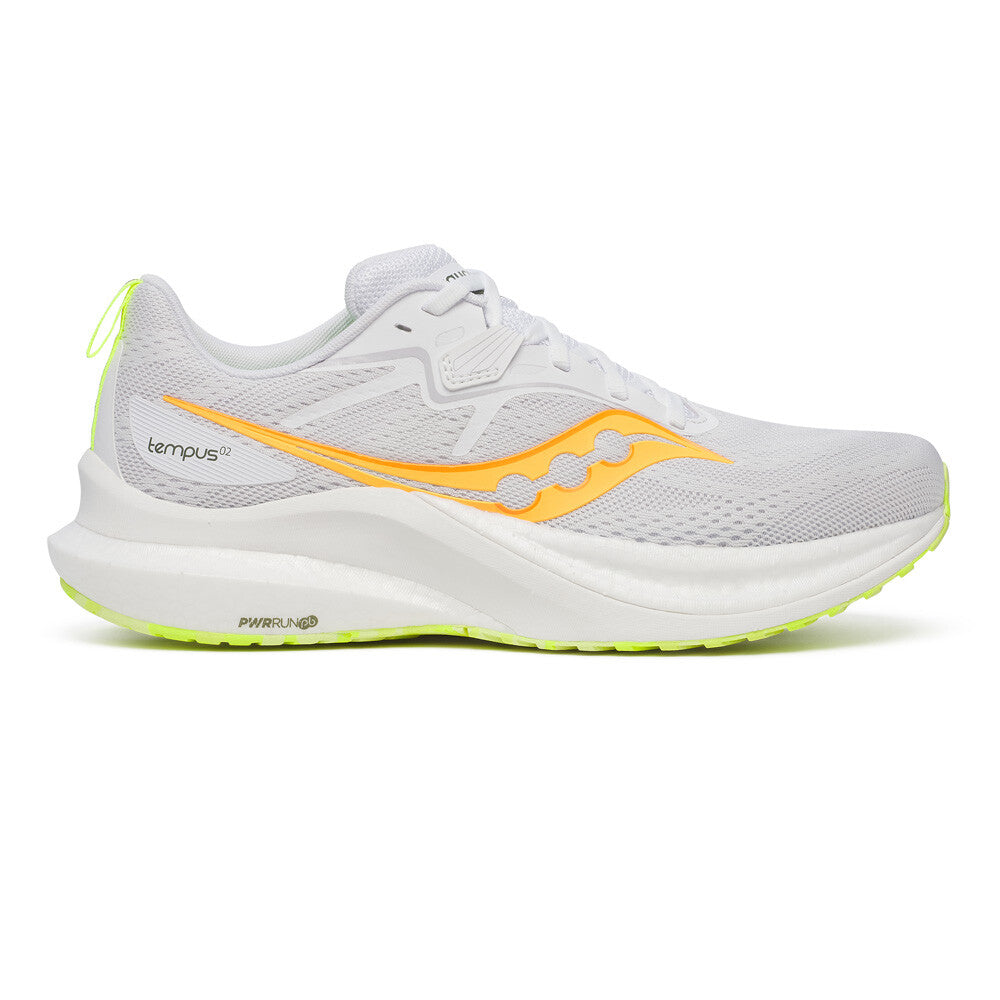 Men's Saucony Tempus 2, White/VO2, 8.5 D Medium