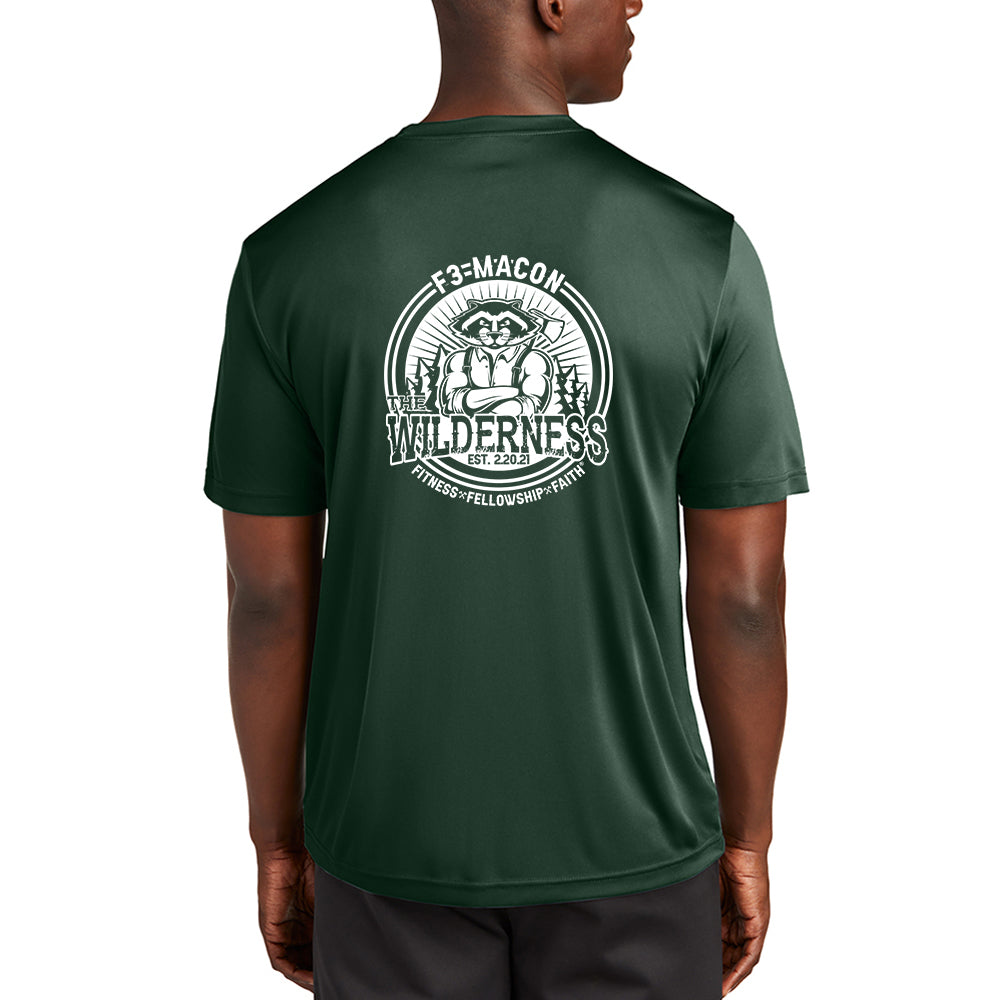 CLEARANCE ITEM - F3 Macon The Wilderness - Sport-Tek PosiCharge Competitor Tee Short Sleeve (Forest Green/ XL)