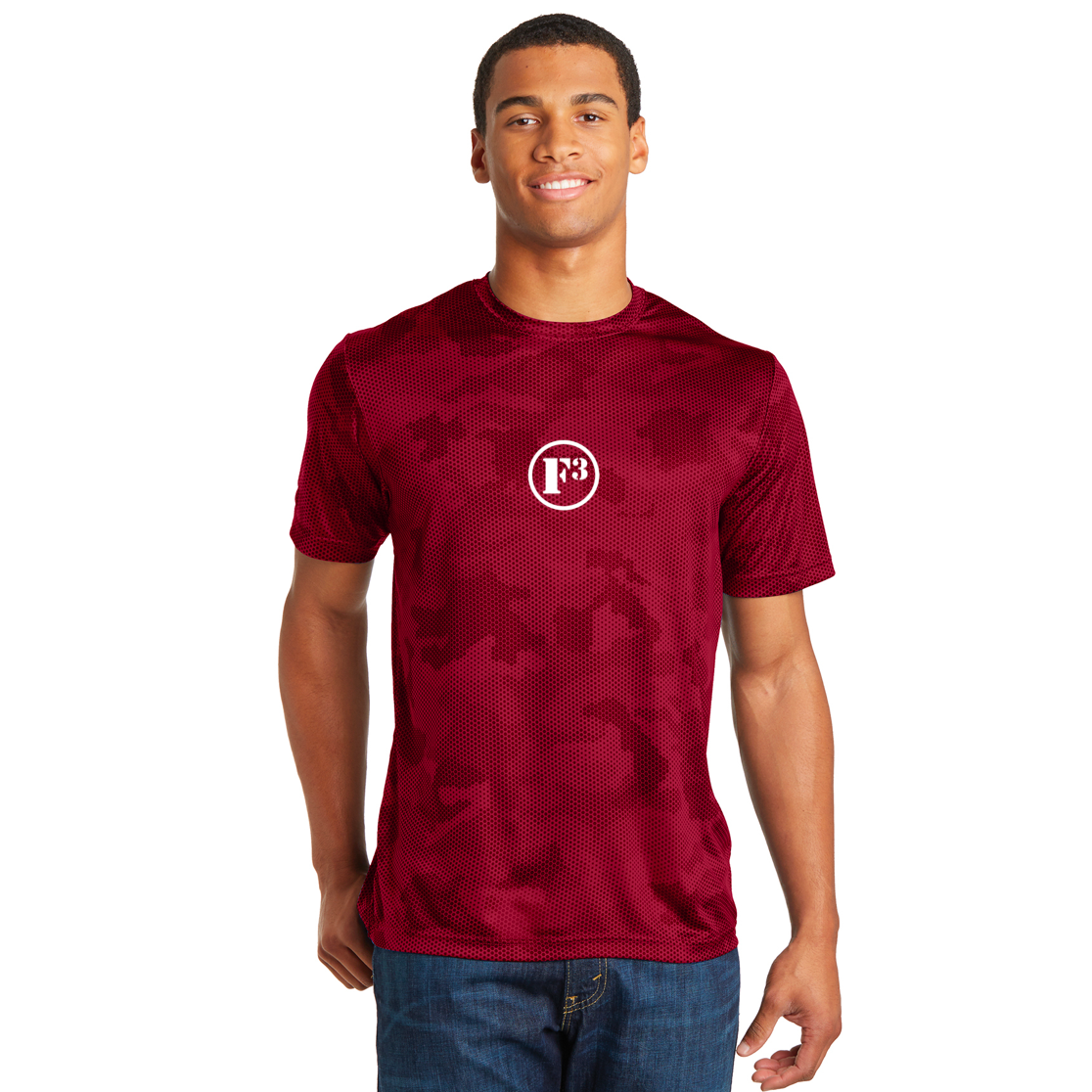 CLEARANCE ITEM - F3 Sport-Tek Camohex Tee (Red)